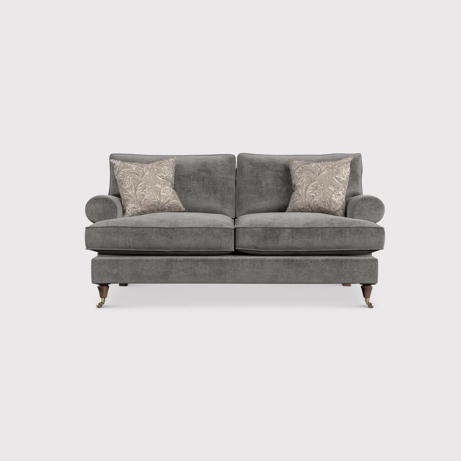 English Heritage Finch Small Sofa Standard Back, Grey Fabric | Barker & Stonehouse 1