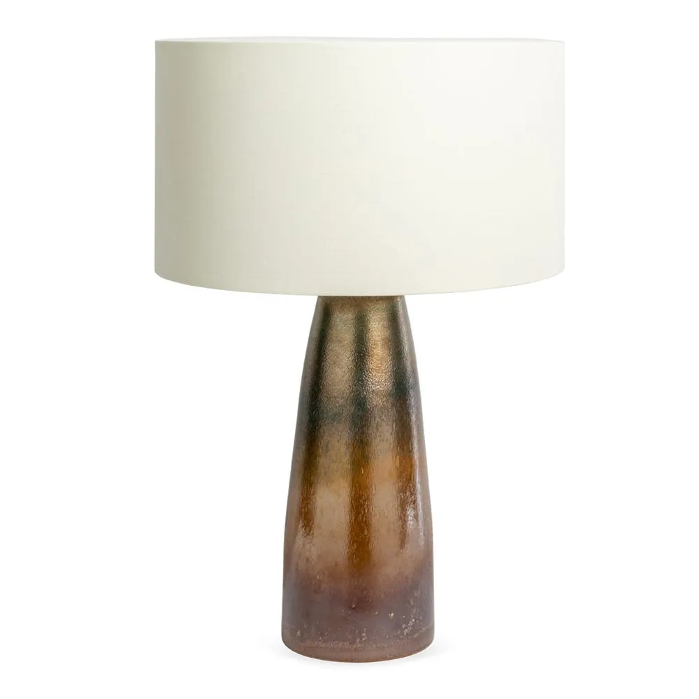 Heal's Ryde Glass Dual Light Table Lamp Bronze/Green 2