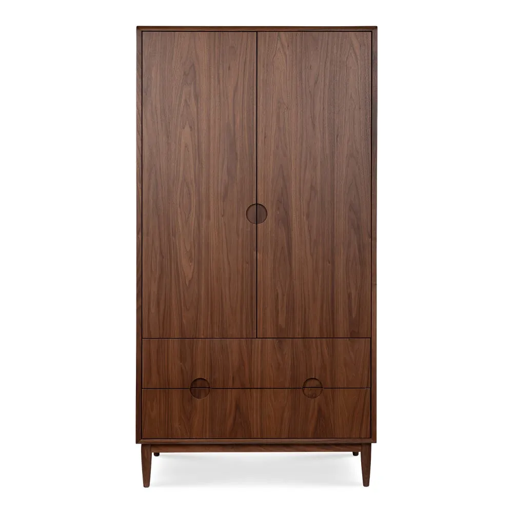 Heal's Amira Double Wardrobe in Walnut 3