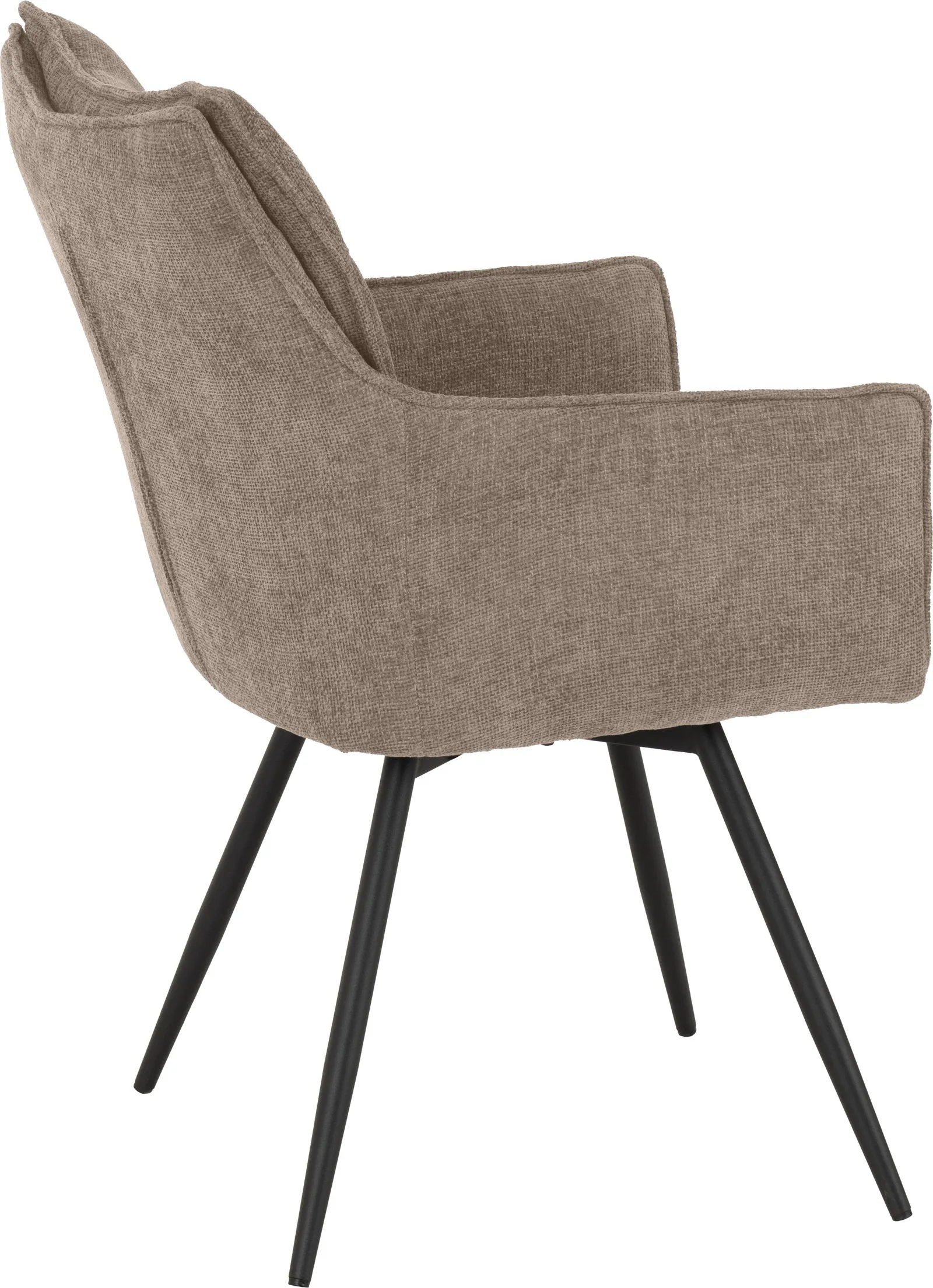 Seconique Lewis Carver Swivel Dining Chair in Fawn 3