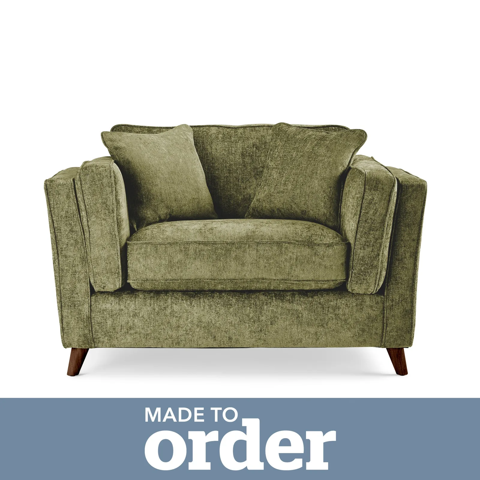 Arabella Snuggle Chair Luxury Chenille Green