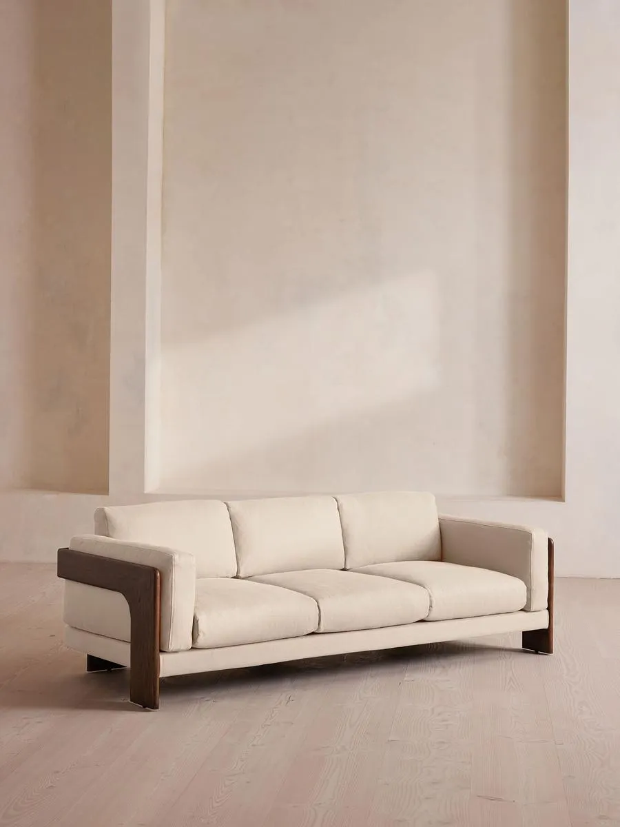 Marcia Three Seater Sofa, Linen, Bisque
