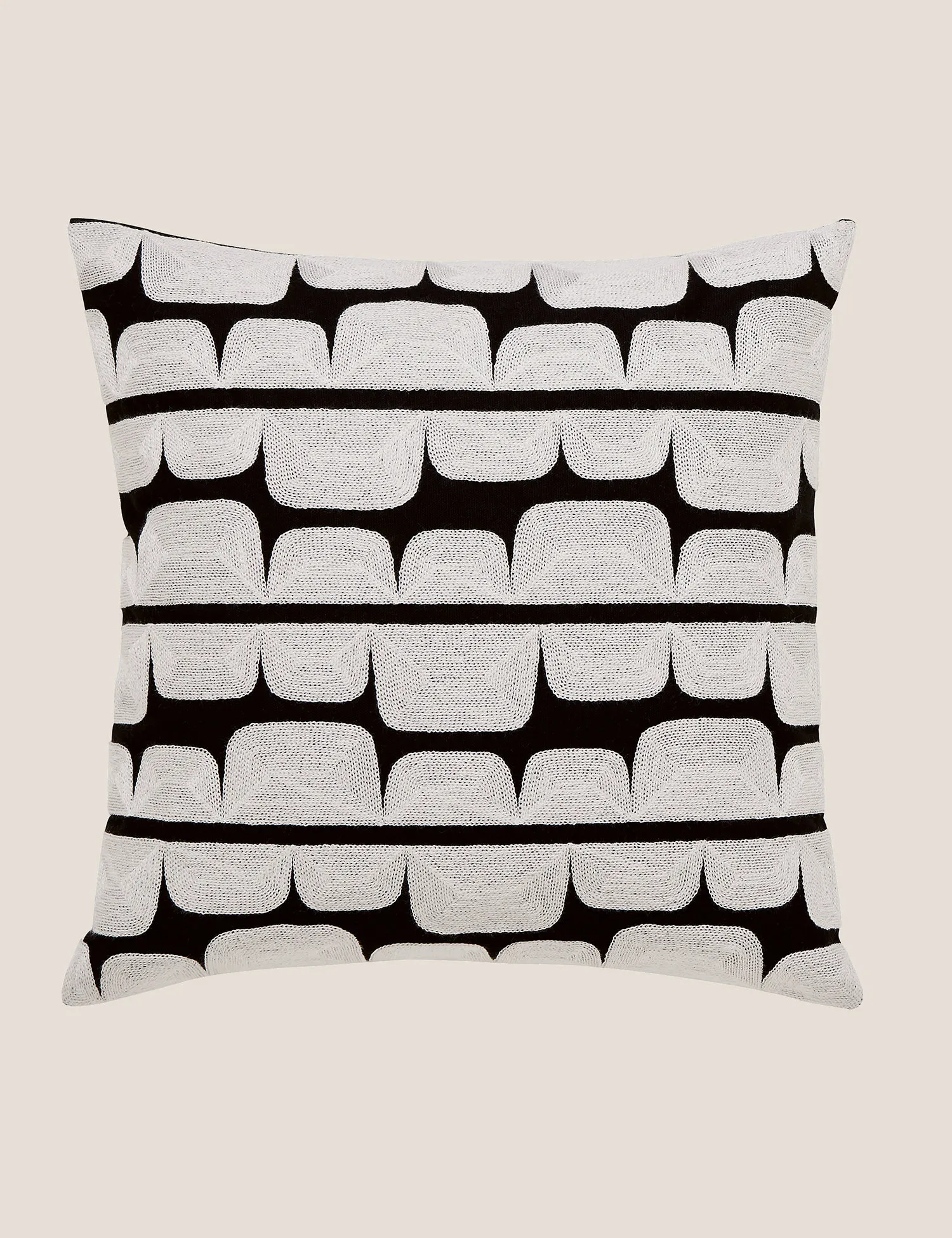 M&S Scion Pure Cotton Kivi Embroidered Cushion