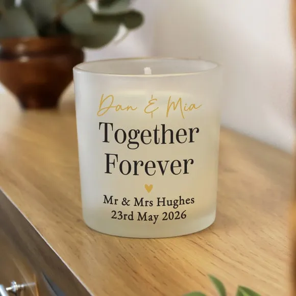 Personalised One Love Frosted Candle 2