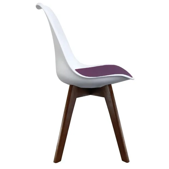 Fusion Living Soho White Plastic Dining Chair with Squared Legs 4