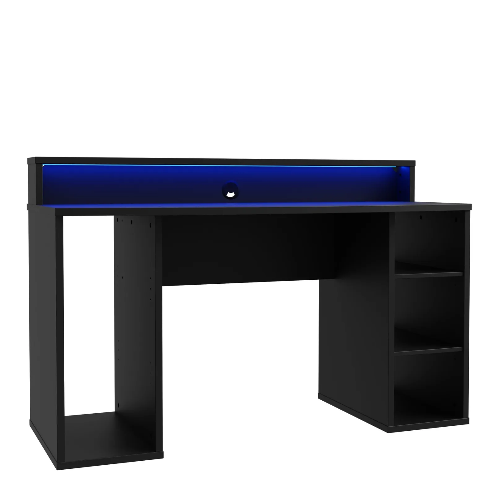 Furniture To Go Loadout Black Gaming Desk with Colour Changing LED 3