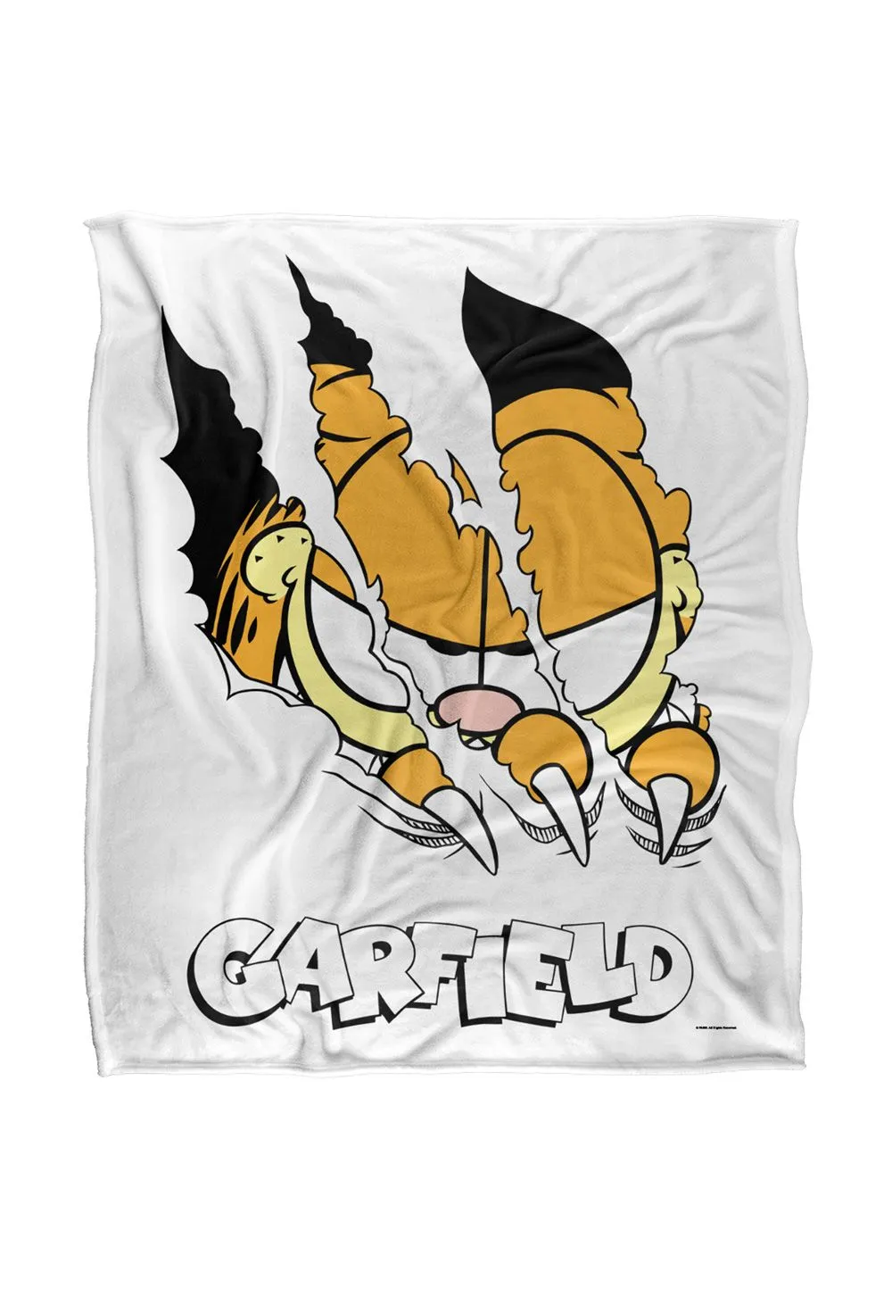 Garfield Torn Silky Touch Super Soft Throw Blanket 152 X 127 cm in White