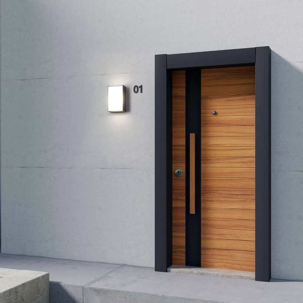 Netlighting Block LED Outdoor Flush Wall Lamp Antracita Neutral White 4000K IP65 in Grey 2
