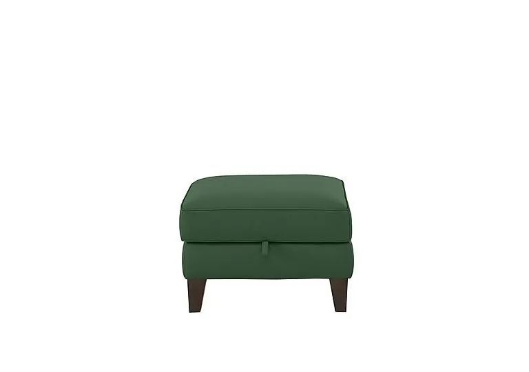 Brondby Leather Storage Footstool - Living Room Furniture - In Time for Christmas