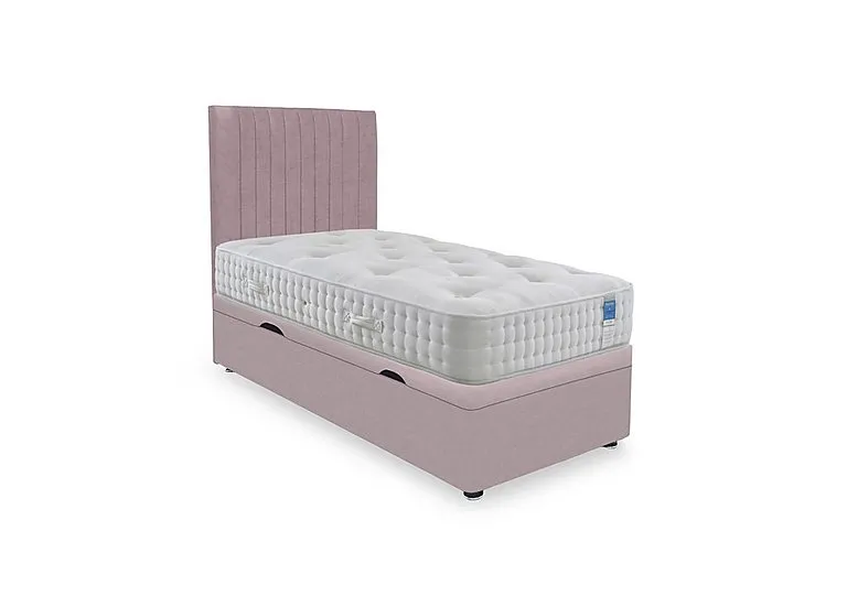 Ortho 2000 Manual Side Ottoman Divan Set - Small Single - Plush Lilac