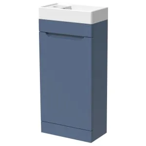 Wickes Malmo Misty Blue Freestanding J Pull Vanity Unit & Basin - 400mm