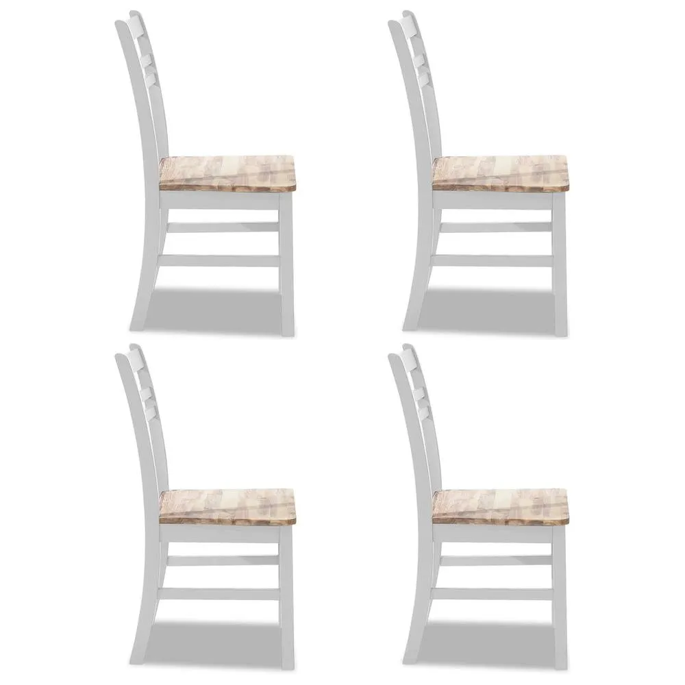 Statement Furniture Florence Country Style Wooden Chairs Set of 4 in White 1