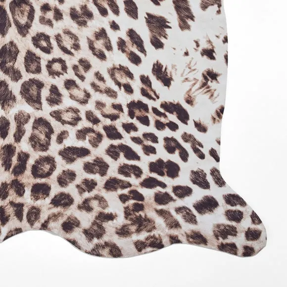 Faux Leopard Print Rug 5