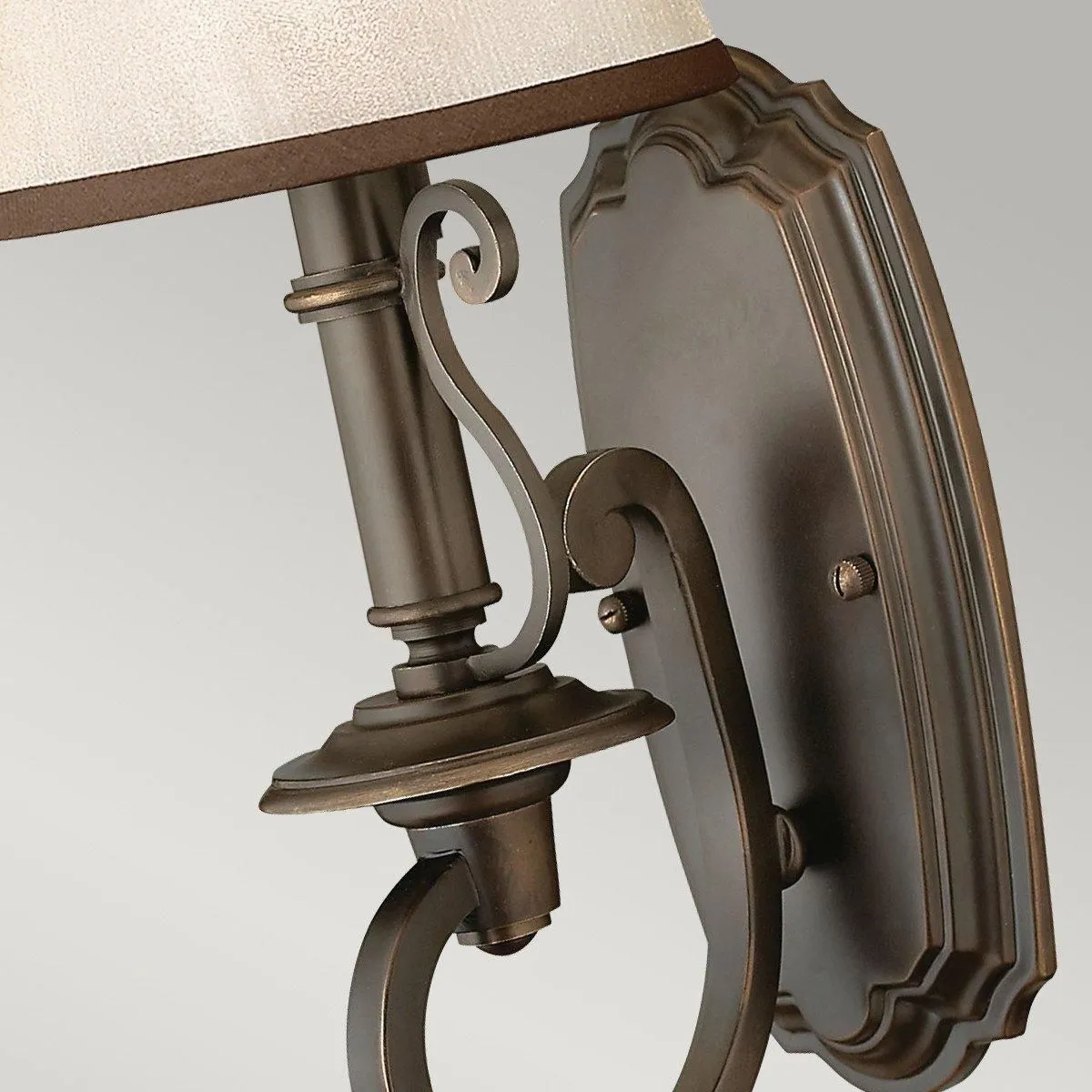 Netlighting Plymouth 1 Light Indoor Wall Light Olde Bronze E14 in Brown 2