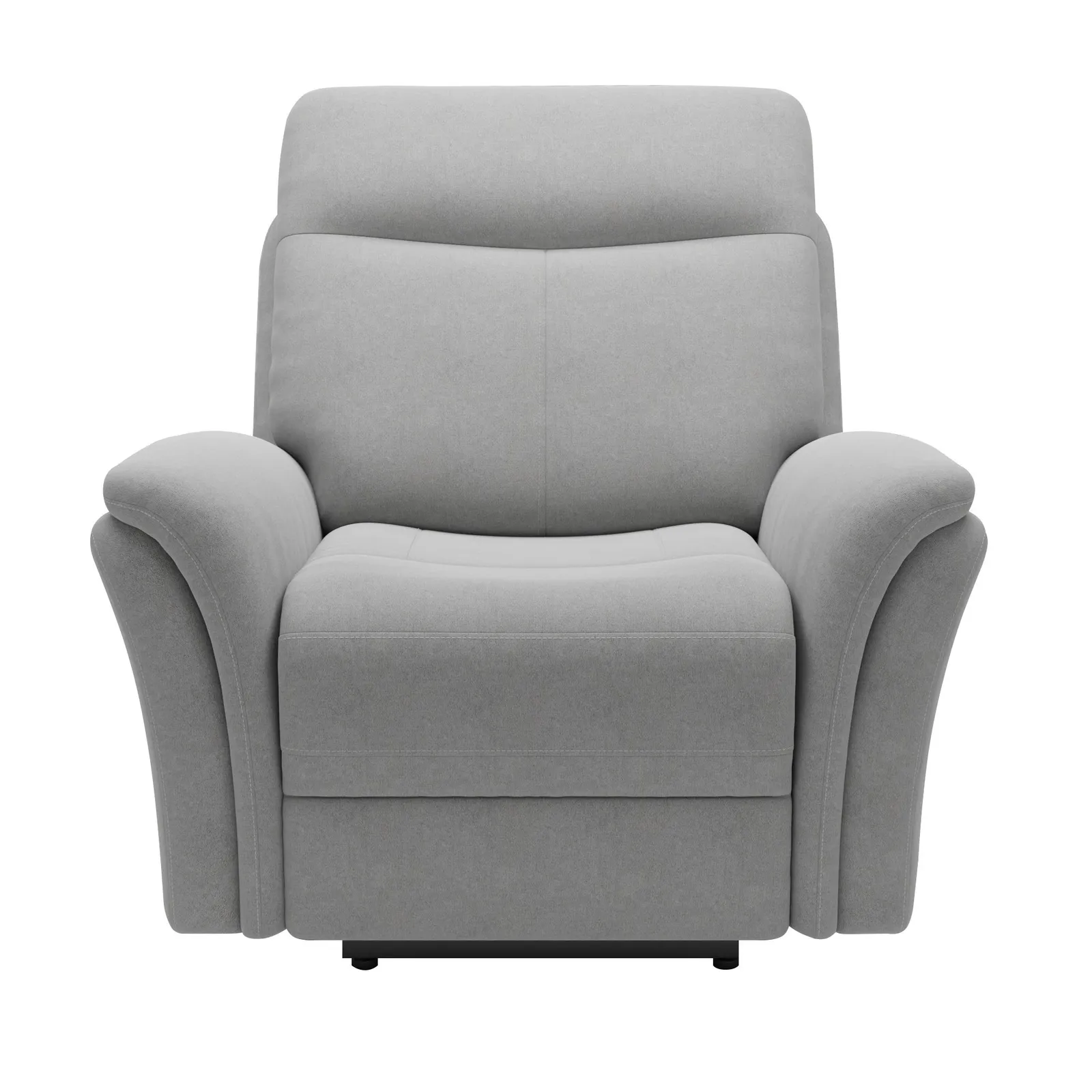 Monte Chenille Reclining Armchair Light Grey