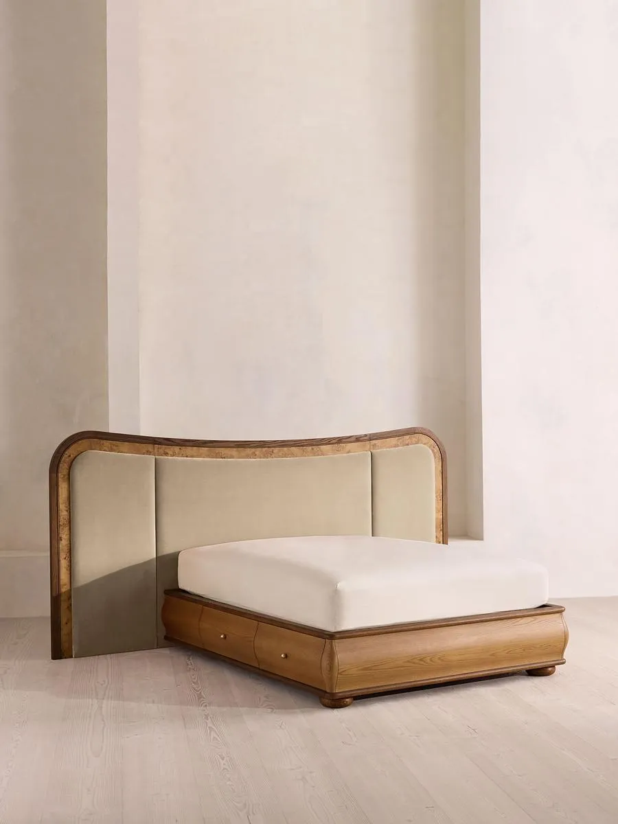 Alana Bed, Super King, Velvet, Oyster