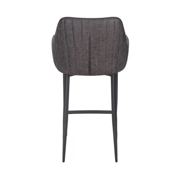 Indus Valley Logan Bar Stool, Faux Leather 5