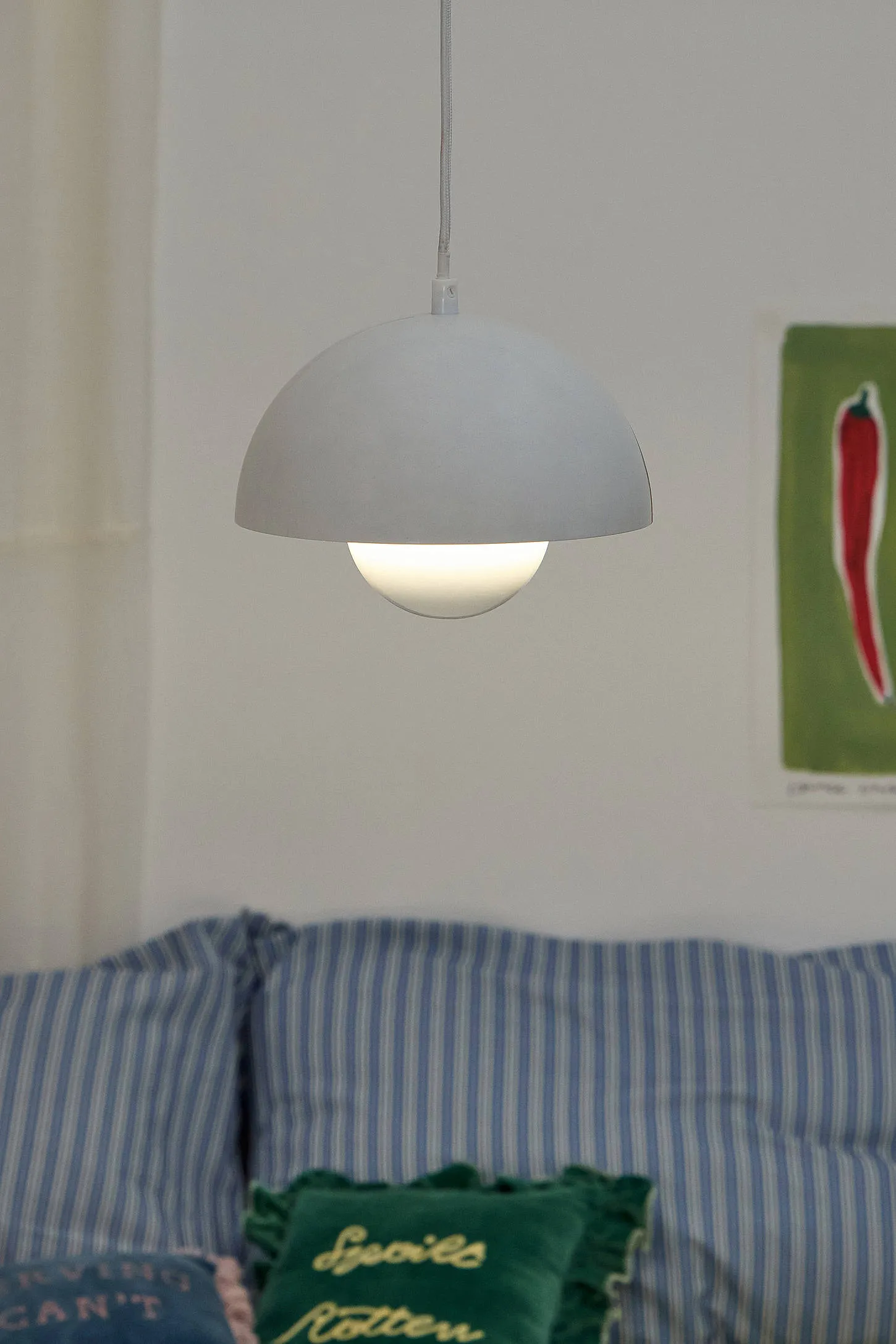 Erica Plug In Pendant Lamp - White 2