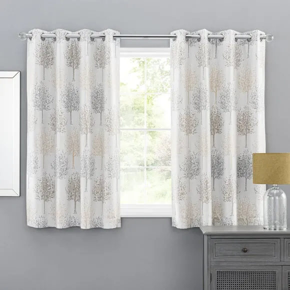Jacquard Trees Eyelet Curtains 5