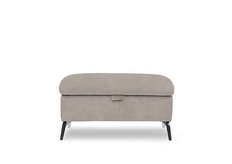 Jude Fabric Storage Footstool - Dexter Ivory