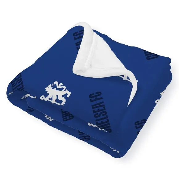 Chelsea Goal Sherpa Fleece Blanket 100cm x 150cm 4