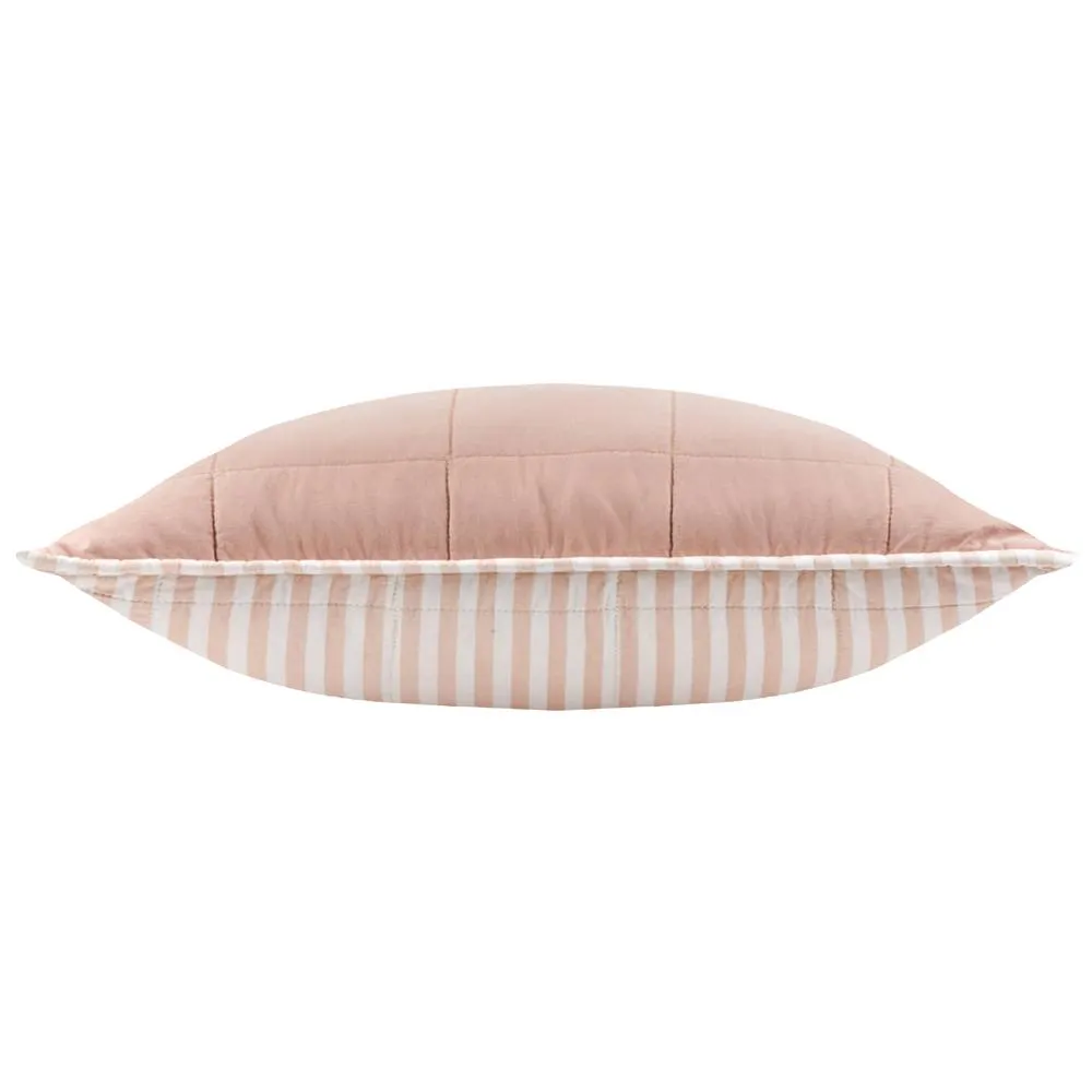 Yard Hebden Striped 100% Cotton Cushion in Pink 5