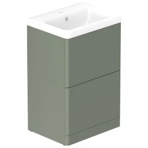 Nexa By VADO Veva Dawn Green Freestanding Vanity Unit & Ceramic Basin - 500mm