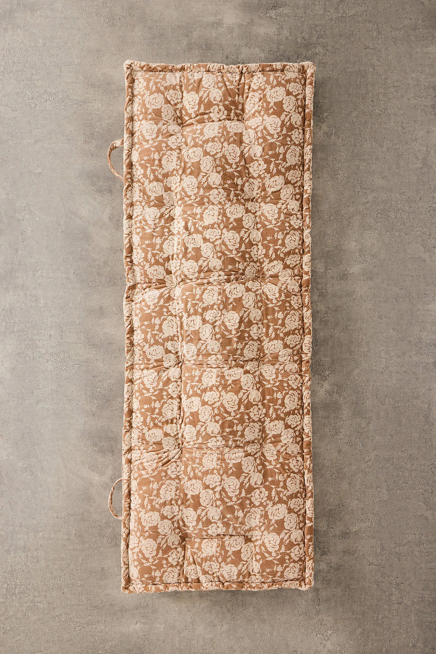 Rohini Malibu Floral Velvet Daybed Cushion - Brown