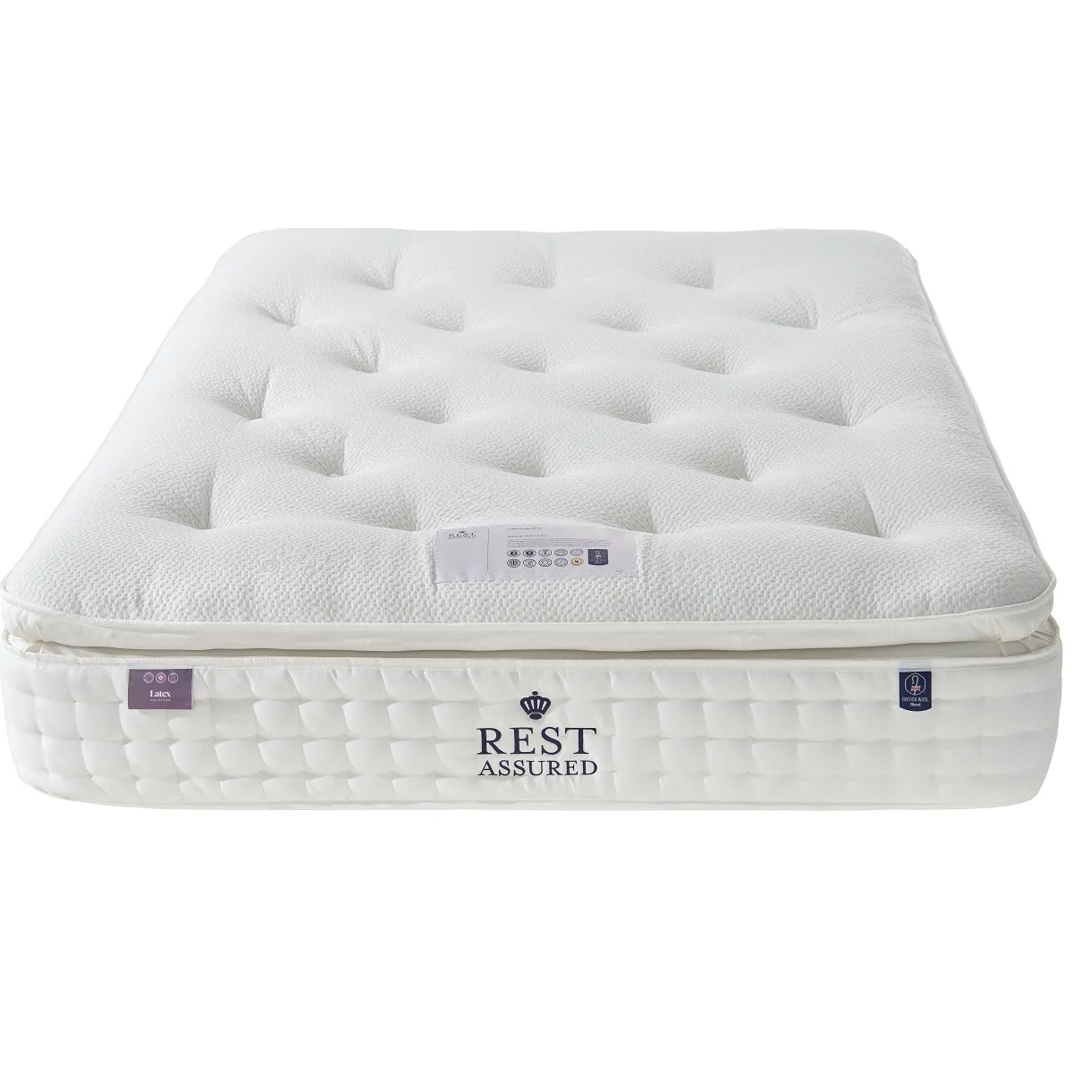 Rest Assured Palm 2000 Pocket Latex Mattress - King - Softer
