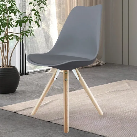 Fusion Living Soho Plastic Dining Chair with Pyramid Legs