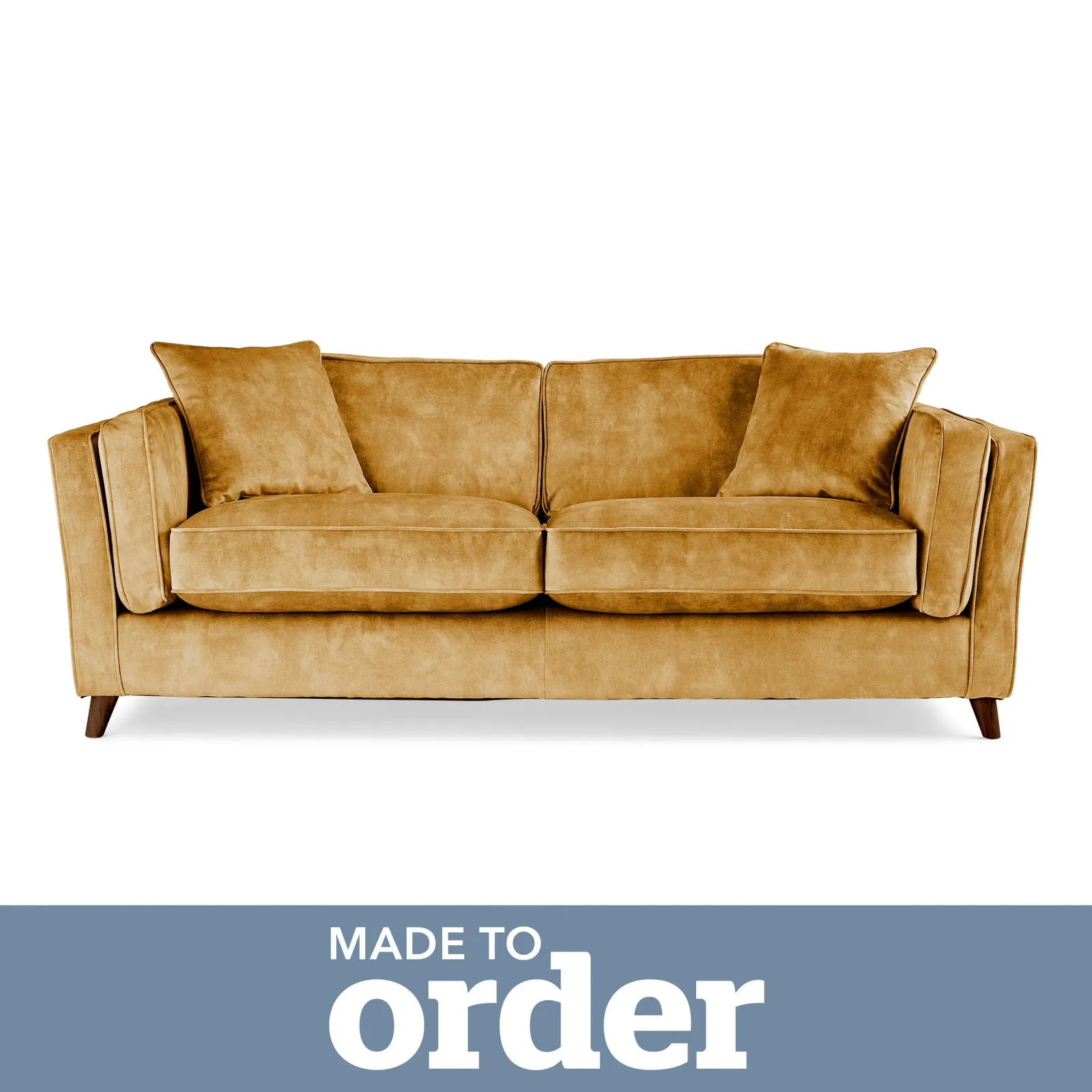 Arabella 3 Seater Sofa Slub Velvet Slub Velvet Mustard