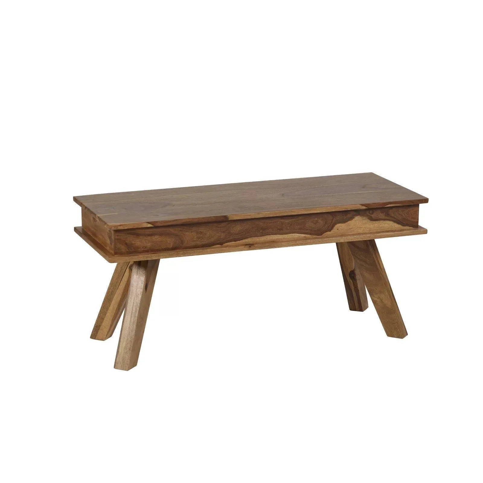 IH Design Indus Sheesham Solid Wood Dining Bench in Light Brown 4