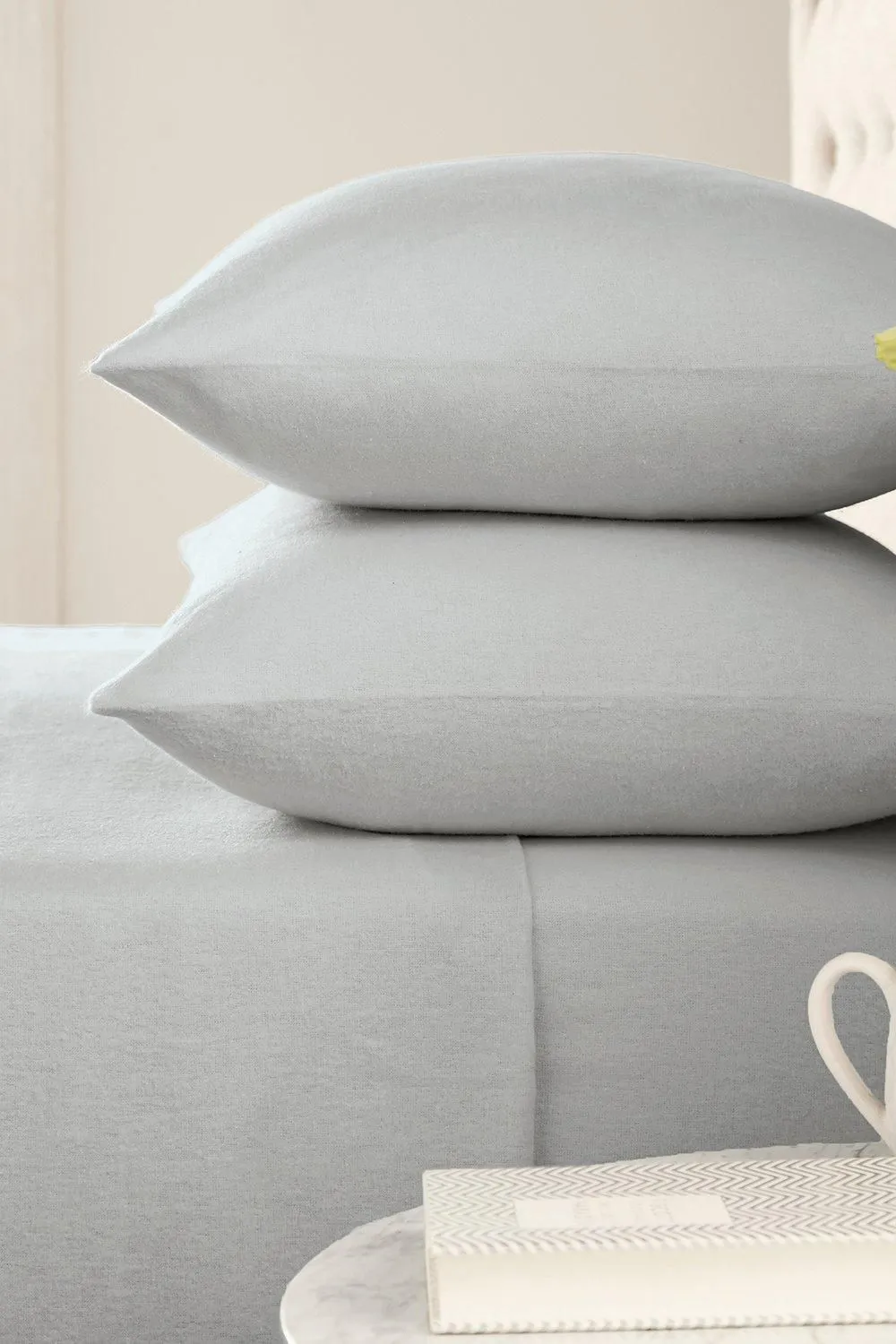 Helena Springfield 'Hs Brushed Cotton' Flat Sheet in Silver 1
