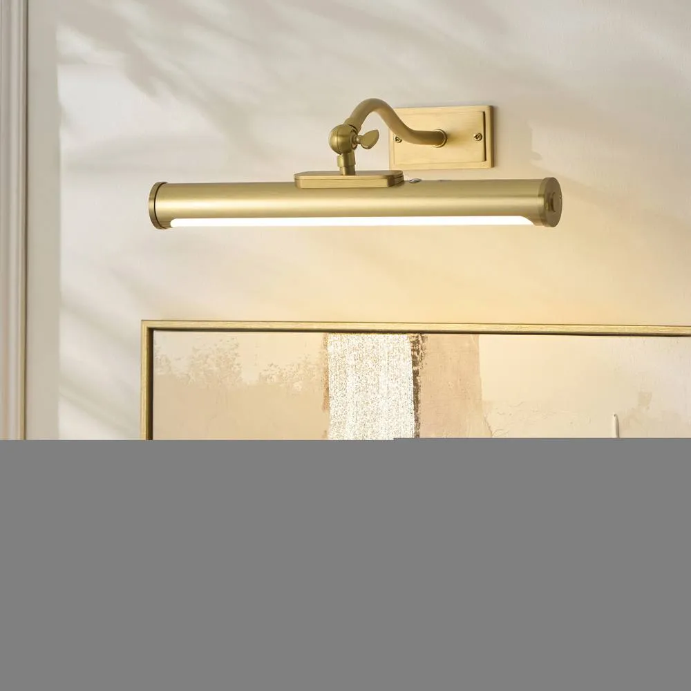 Netlighting Maris Rechargeable Picture Light Warm Brass Frosted Pc in Gold 4