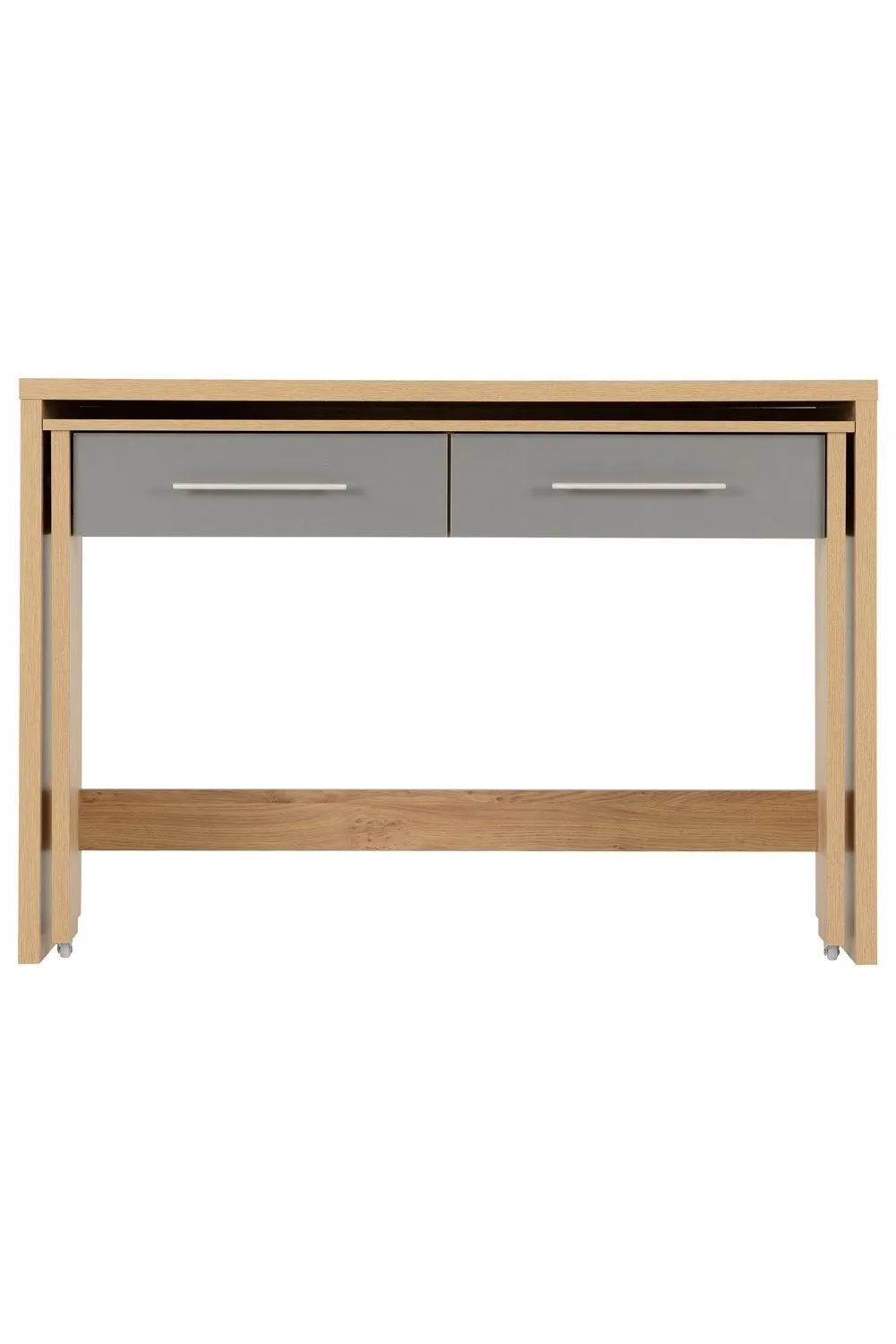 Seconique Seville 2 Drawer Slider Desk in Grey 4