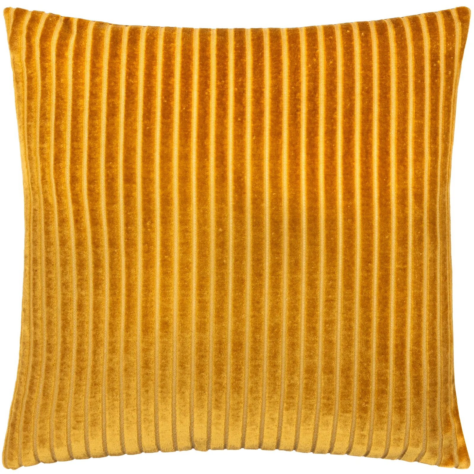 Paoletti Savoy Stripe Velvet Cushion in Gold 2