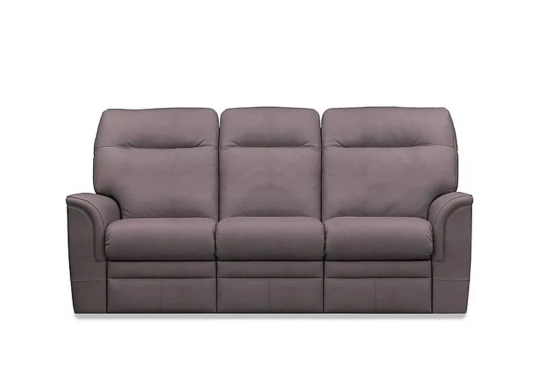 Hudson 23 Leather 3 Seater Recliner Sofa with Headrests and Power Lumbar - Revolution Truffle