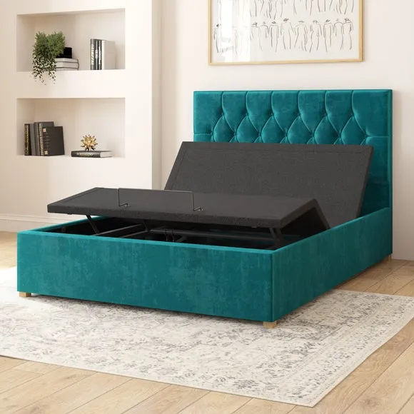 Olivier Plush Velvet Adjustable Bed 4