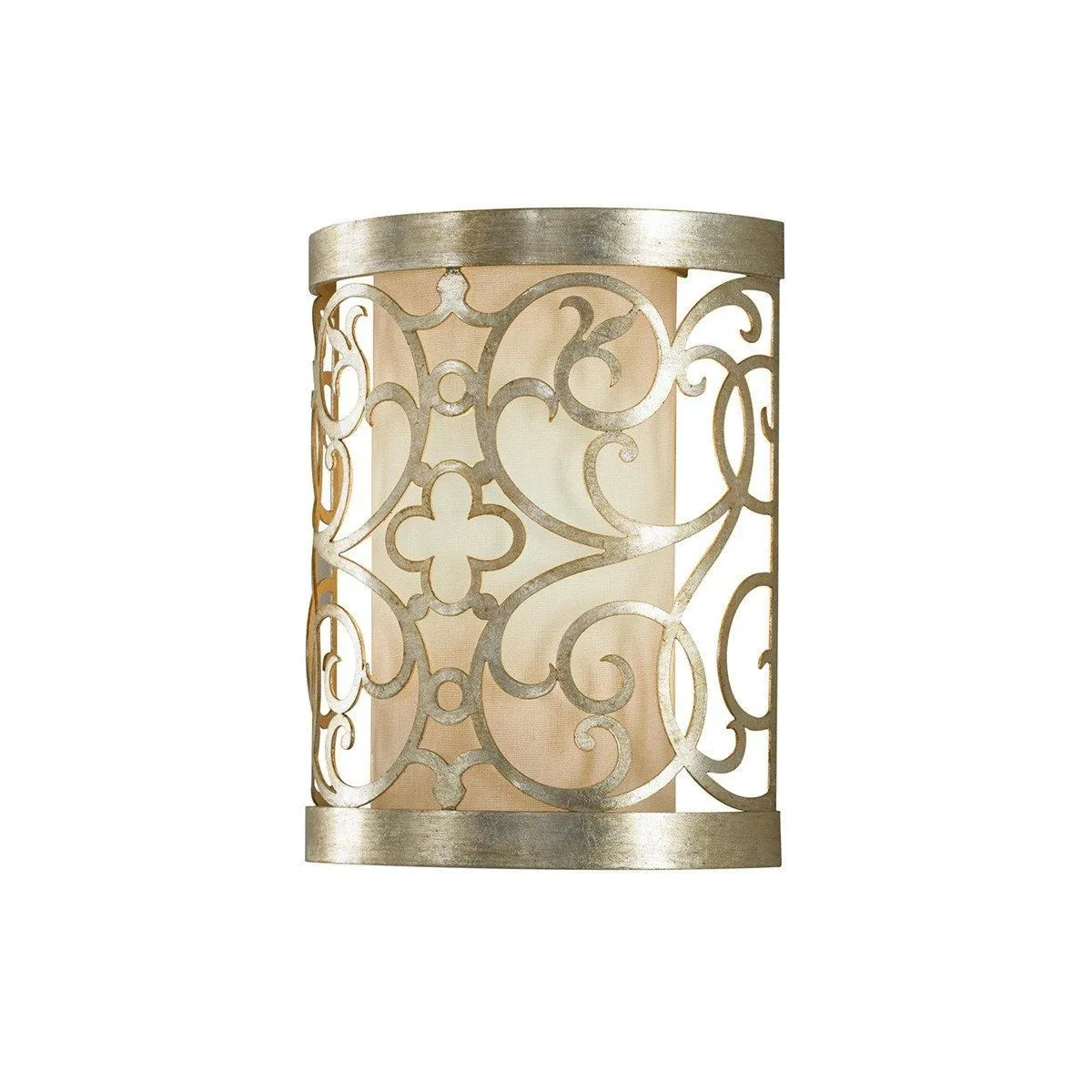 Netlighting Arabesque 1 Light Indoor Wall Light Silver Leaf E14