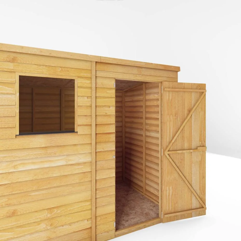 Mercia 7 x 5 Feet Overlap Pent Shed - L155.8 x W213.4 x H201 cm - Brown 5