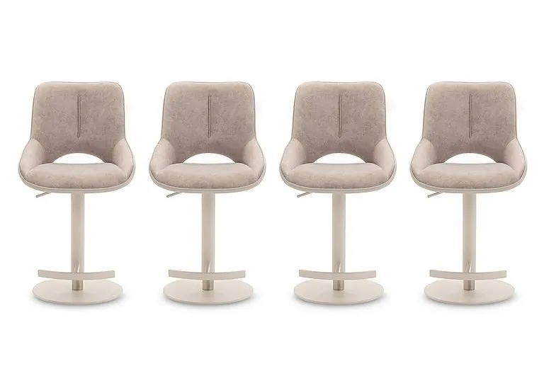 Tino Set of 4 Two Tone Swivel Bar Stools