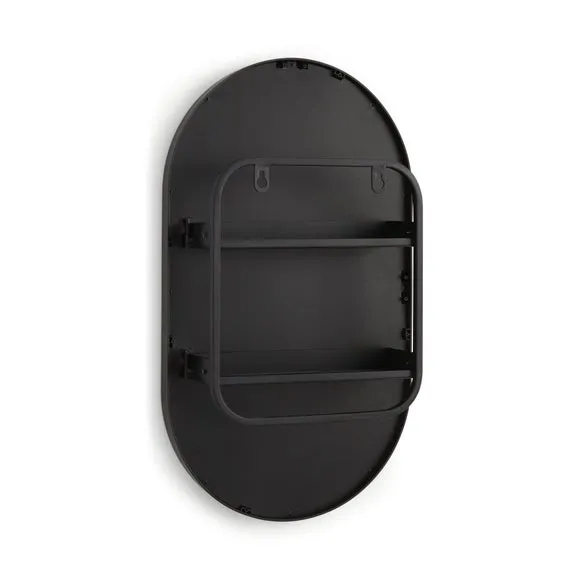 Oval Wall Mirror with Storage 4