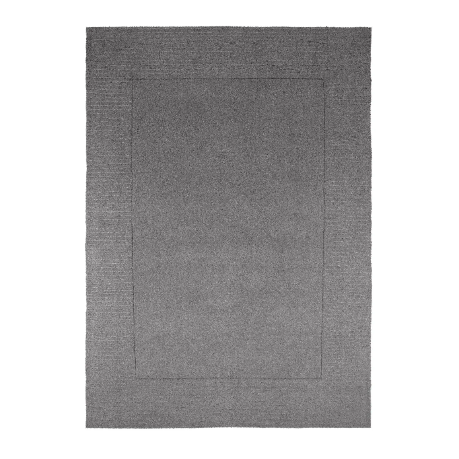 Boston Wool Border Rug Grey