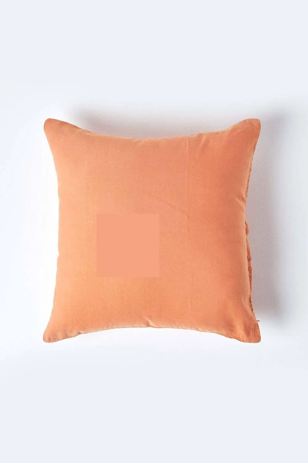 Homescapes European Linen Pillowcase, 80 x 80 cm in Burnt Orange 1