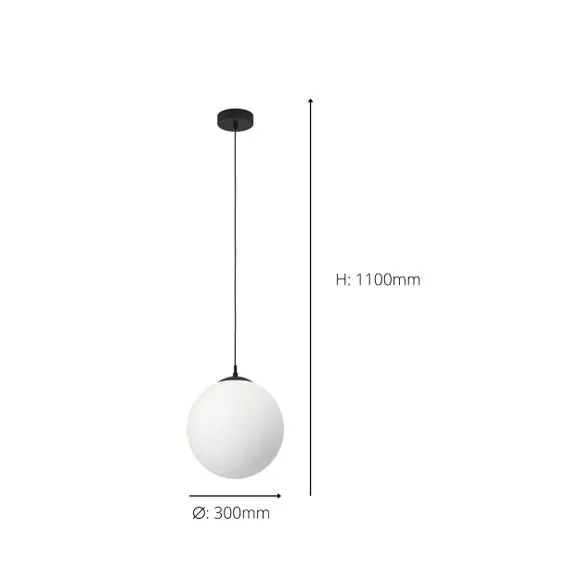 EGLO Rondo Spherical Opal Glass Pendant Light 2