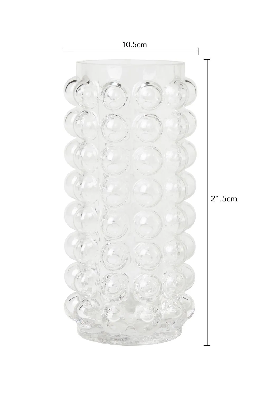 BHS Small Clear Bobble Glass Vase 4