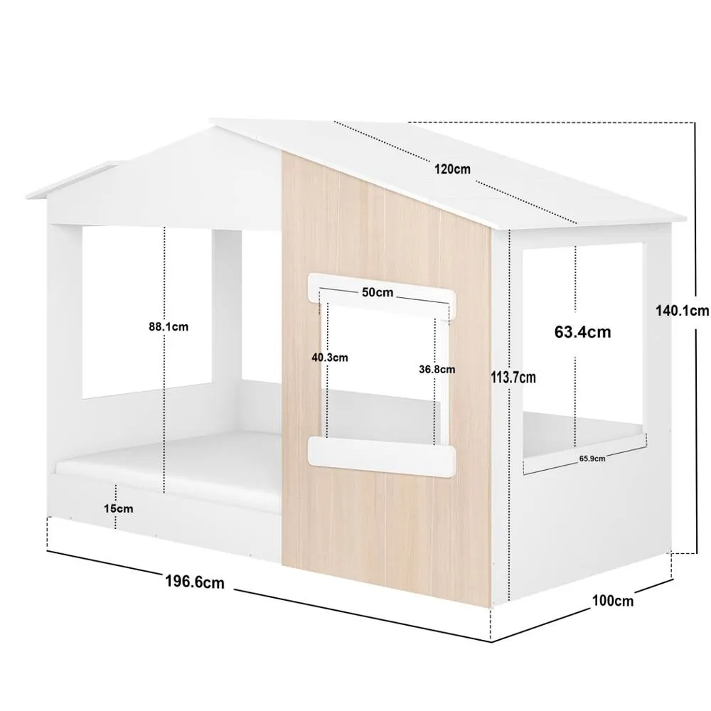 Flair Dreamland Montessori House Bed in White 5