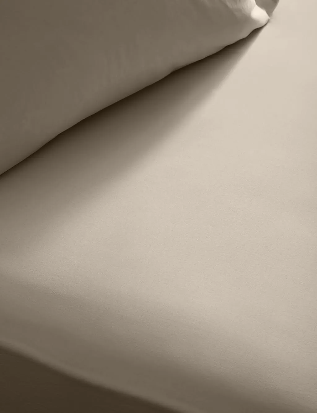 M&S X Fired Earth Washed Cotton Extra Deep Fitted Sheet Malm