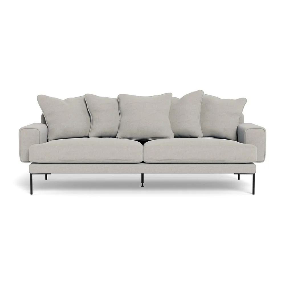 Heal's Torrington 4 Seater Sofa Capelo Linen-Cotton Sea Salt Black Feet 1