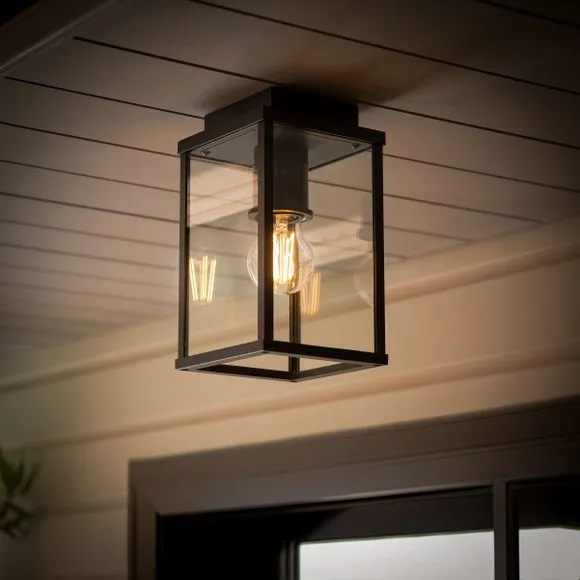 London Industrial Bathroom Flush Ceiling Light 2